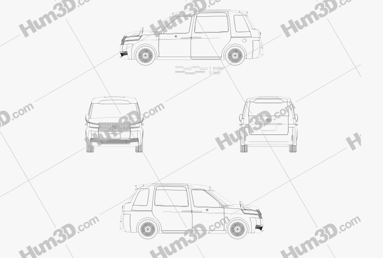 Toyota JPN タクシー 2013 設計図