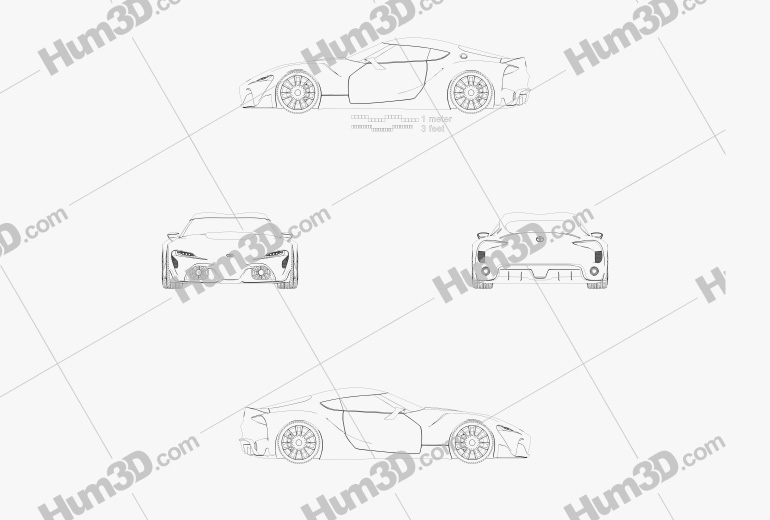 Toyota FT-1 2014 設計図