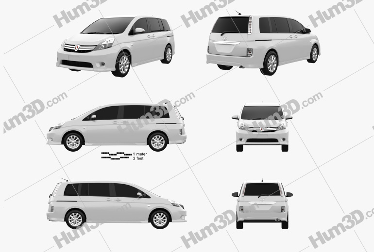 Toyota Isis 2015 Blueprint Template