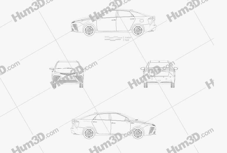 Toyota FCV 2015 設計図