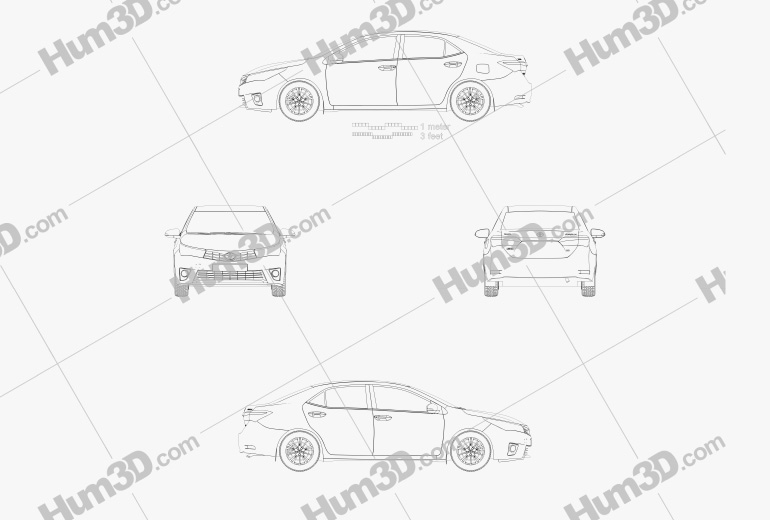 Toyota Corolla Limited 2017 Blueprint