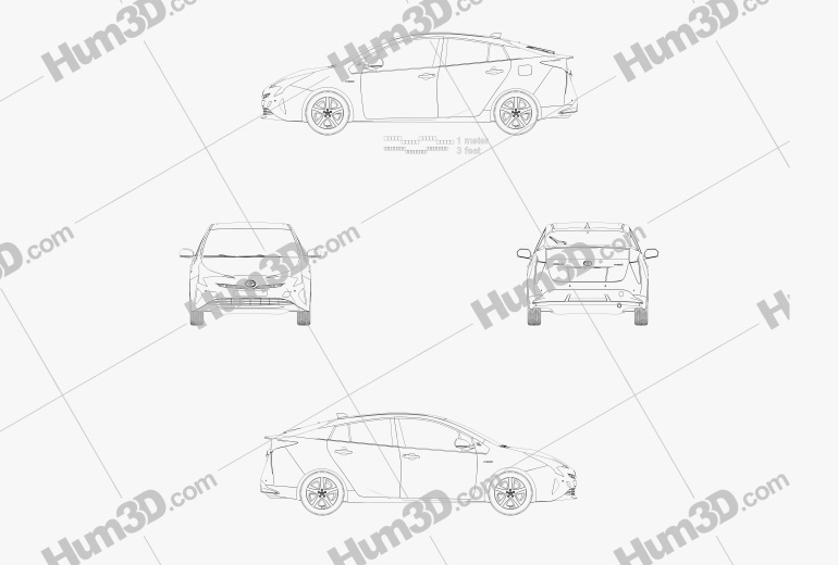Toyota Prius 2018 Blueprint