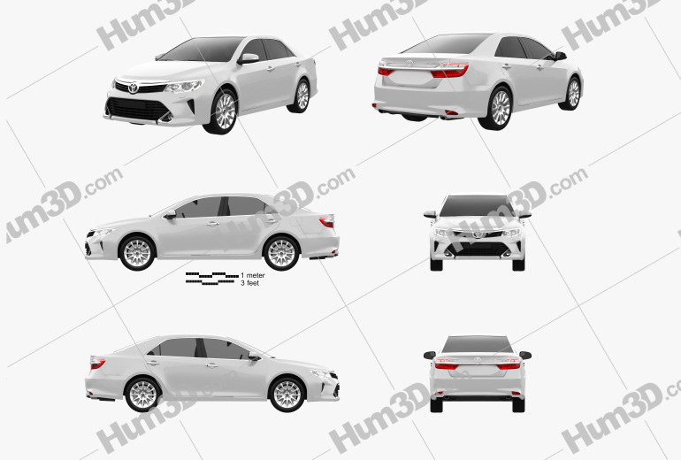 Toyota Camry Elegance Plus (CIS) 2017 Blueprint Template