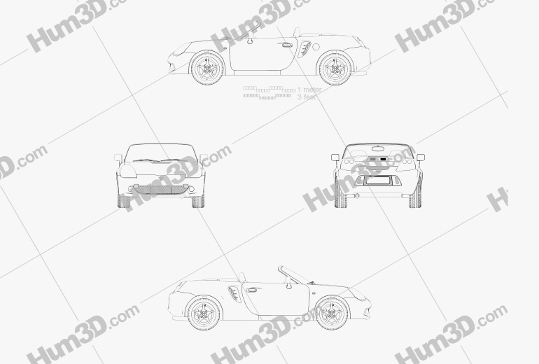 Toyota MR2 Roadster 2002 Blueprint