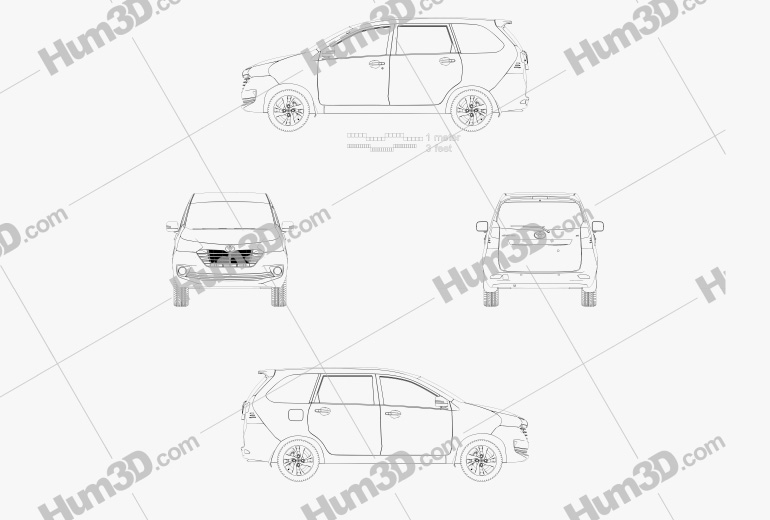 Toyota Avanza SE 2018 Blueprint