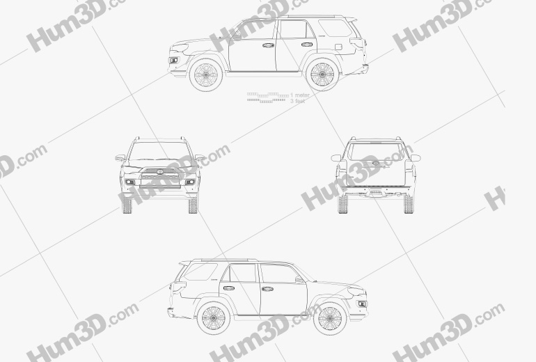 Toyota 4Runner Limited 2019 Blueprint