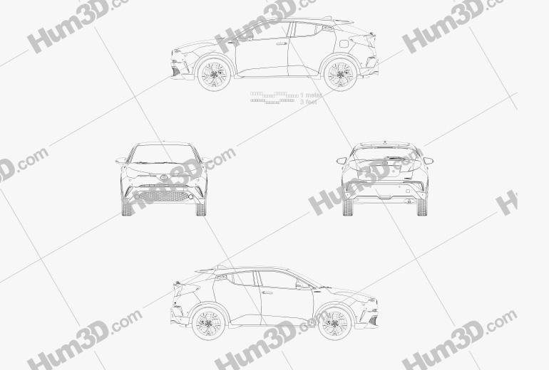 Toyota C-HR 2020 Blueprint