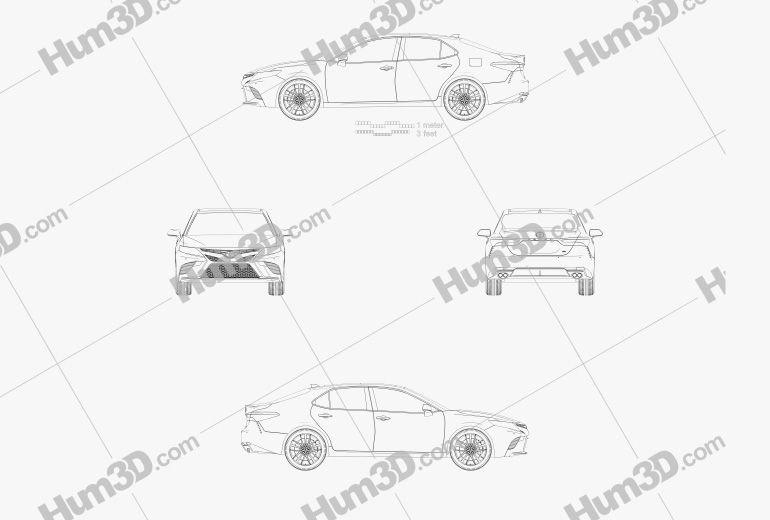 Toyota Camry XSE 2021 Blueprint