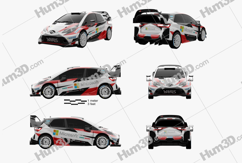 Toyota Yaris WRC 2018 Blueprint Template