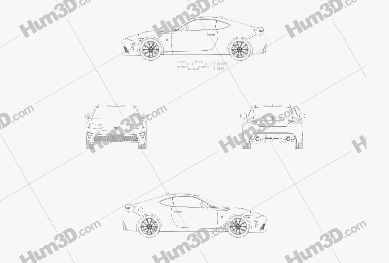 Toyota GT86 US-spec 2016 蓝图