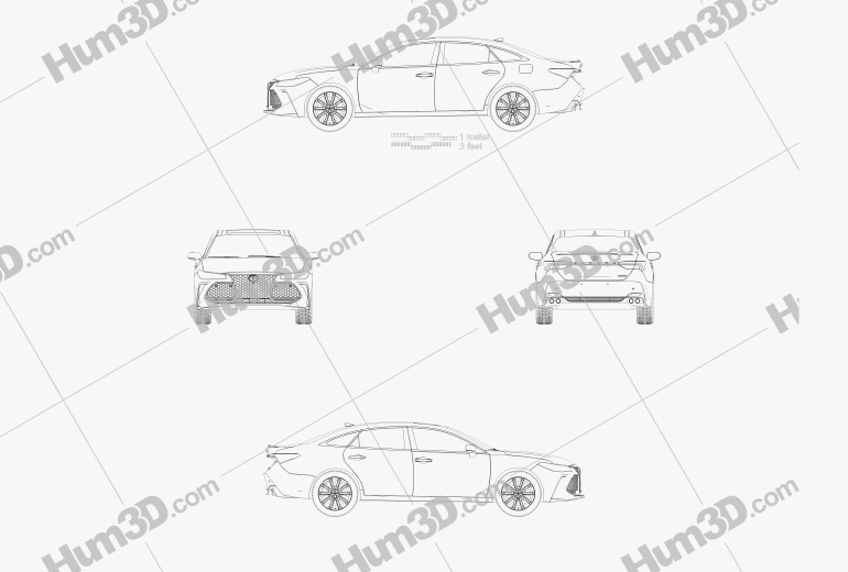 Toyota Avalon Touring 2020 Blueprint