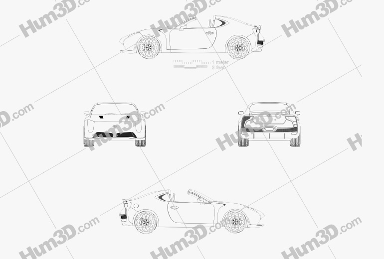 Toyota GR HV Sports 2017 Disegno Tecnico