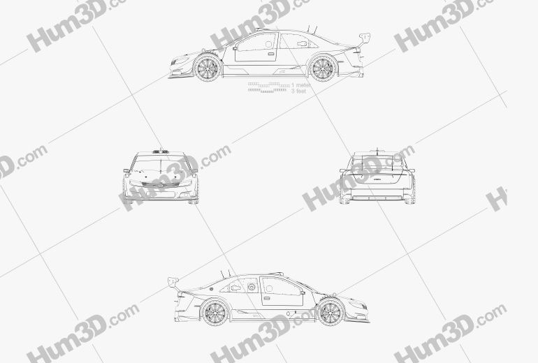 Toyota Camry Top Race 2018 Disegno Tecnico