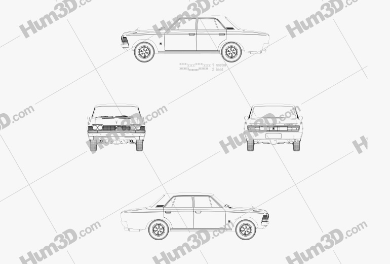 Toyota Crown 1967 蓝图