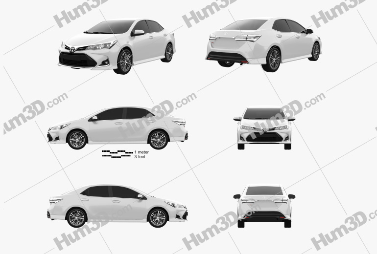 Toyota Corolla Sport 2021 Blueprint Template