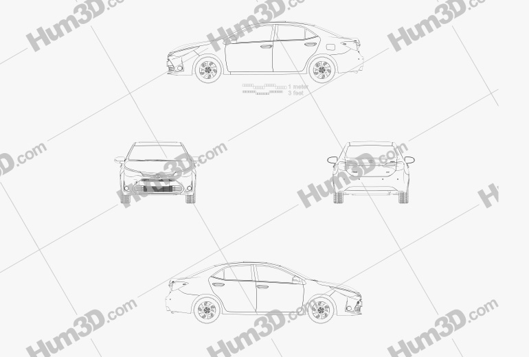 Toyota Corolla Levin CN-spec 2018 Disegno Tecnico