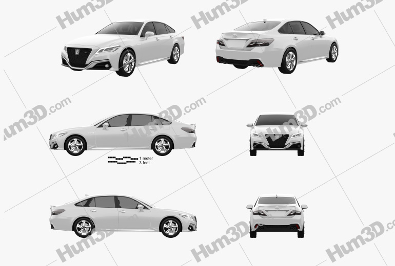 Toyota Crown RS Advance 2021 Blueprint Template