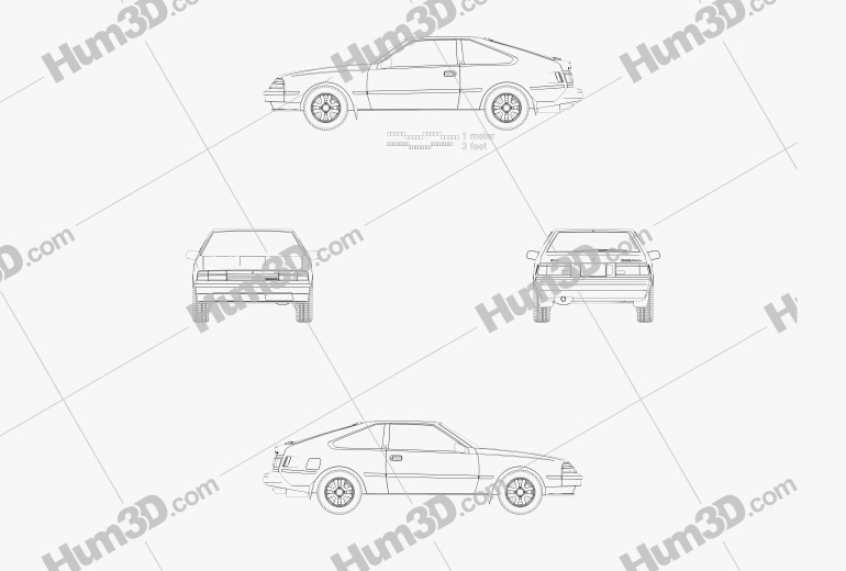 Toyota Celica liftback 1981 Blueprint