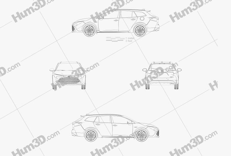 Toyota Corolla Trek 2019 Disegno Tecnico