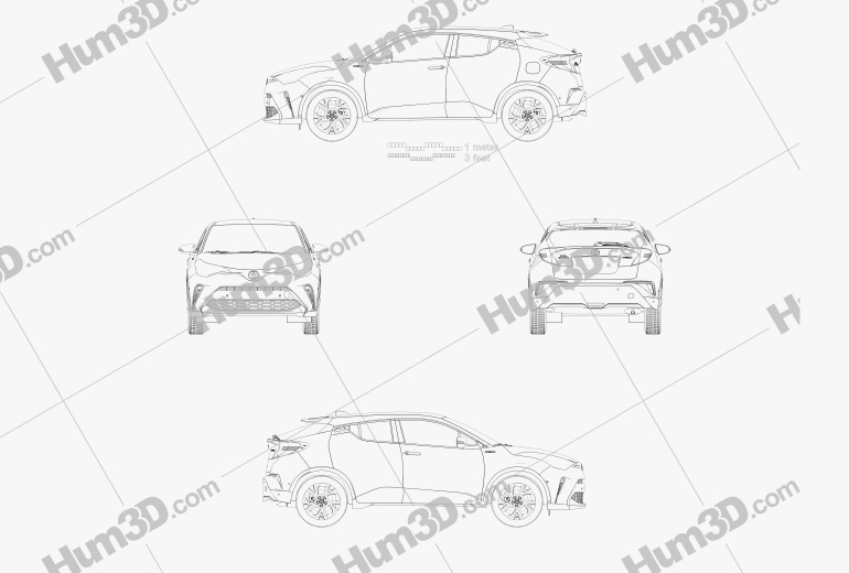 Toyota C-HR 2022 Blueprint