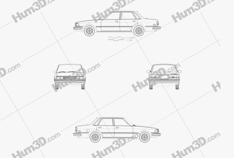 Toyota Cressida 1982 Blueprint