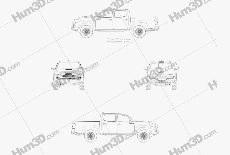 Toyota Tacoma Cabina Doble TRD Pro 2022 Blueprint
