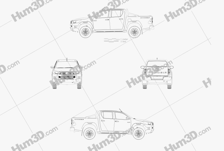 Toyota Hilux Doppelkabine Invincible 2022 Blueprint