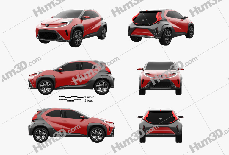 Toyota Aygo X Prologue 2022 Blueprint Template