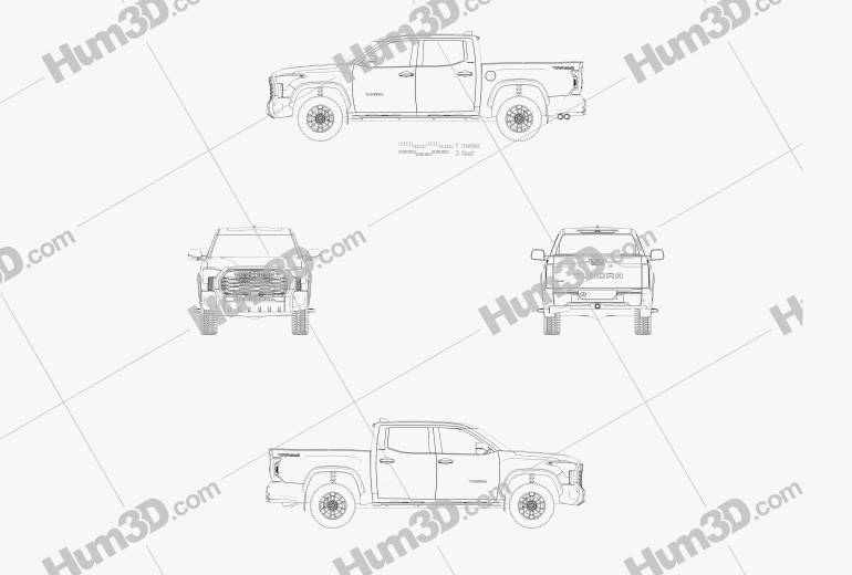 Toyota Tundra Crew Max Limited 2022 Blueprint