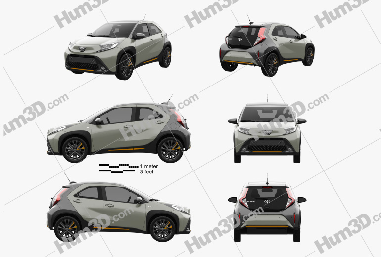 Toyota Aygo X Air Limited 2022 Blueprint Template