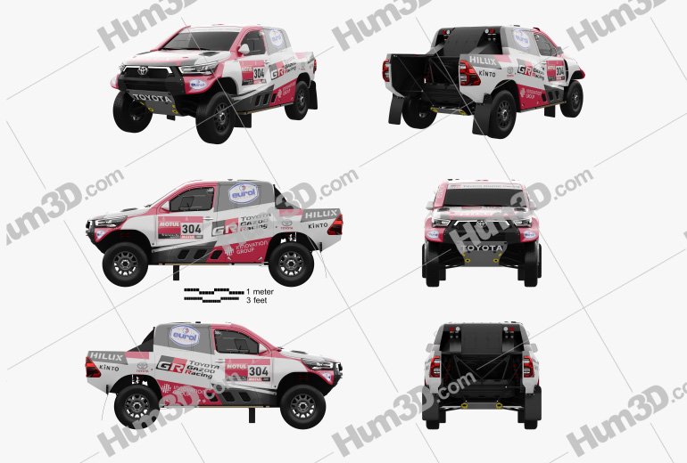 Toyota Hilux Dakar Rally 2020 Blueprint Template