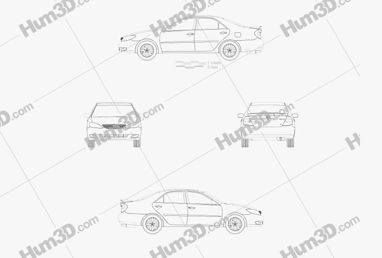 Toyota Camry XLE 2001 Blueprint