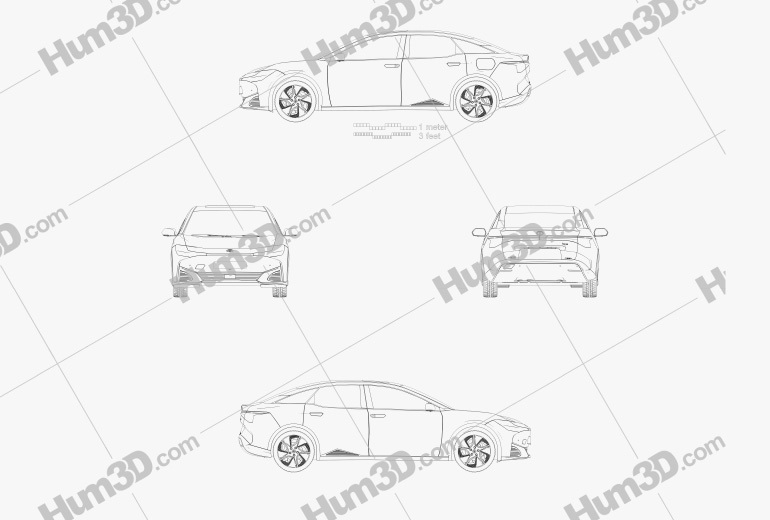 Toyota bZ3 2023 Blueprint