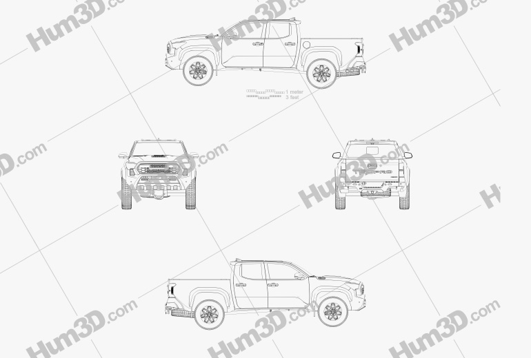 Toyota Tacoma Double Cab Short Bed TRD Pro 2024 Blueprint