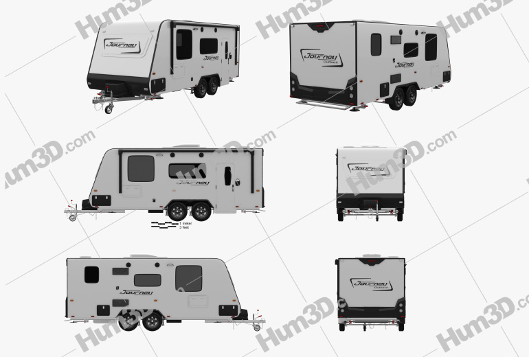 Jayco Journey Caravan Car Trailer 2021 Blueprint Template