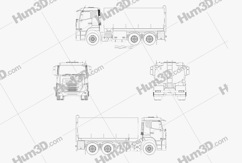 UD-Trucks Quester Autocisterna 2013 Blueprint