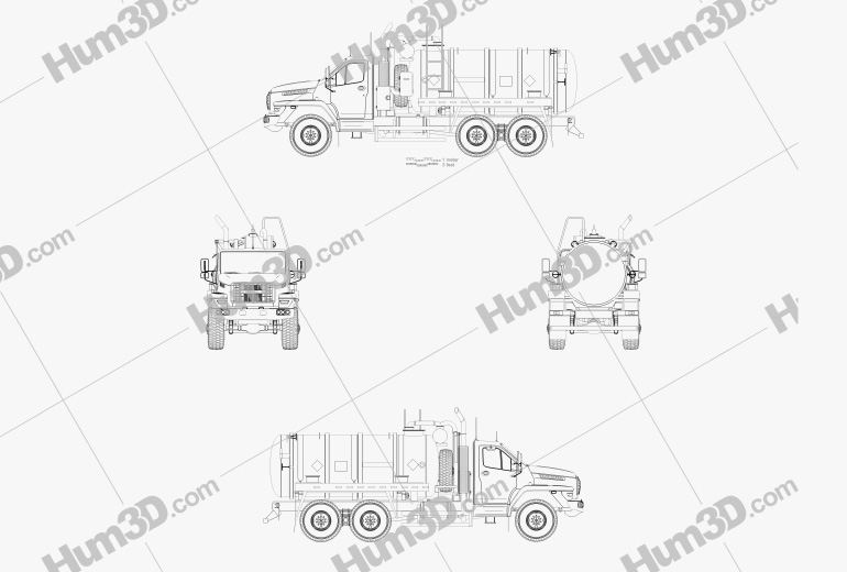 Ural Next Camión Cisterna 2018 Blueprint