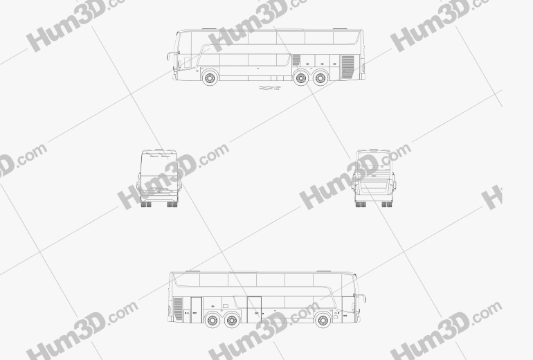 Van Hool TDX bus 2018 Blueprint