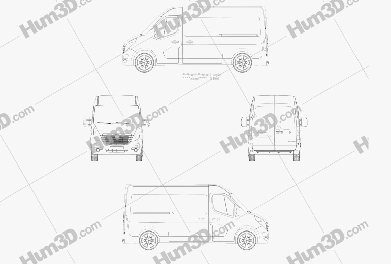 Vauxhall Movano Panel Van 2014 Blueprint