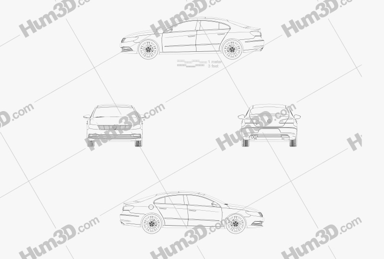 Volkswagen Passat CC 2015 Blueprint