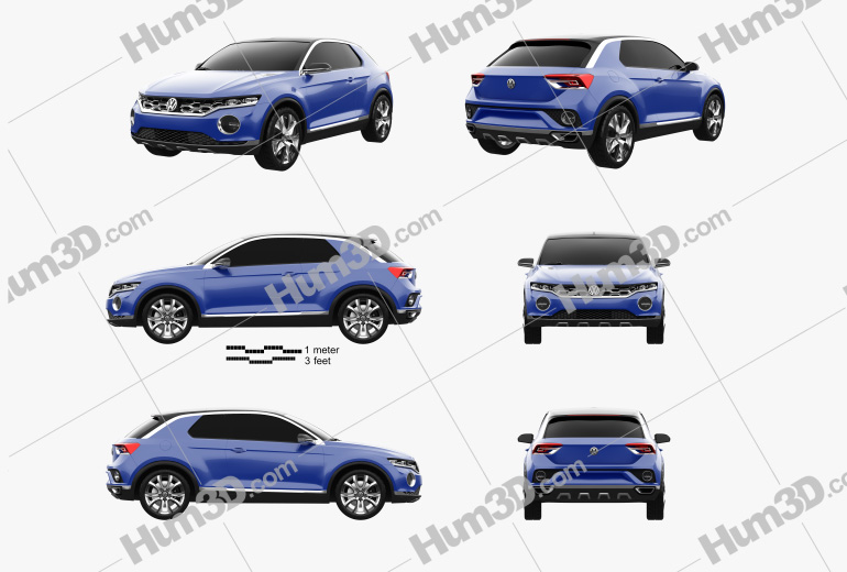 Volkswagen T-Roc 2015 Blueprint Template