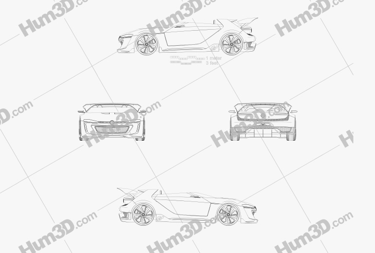 Volkswagen GTI ロードスター 2014 設計図