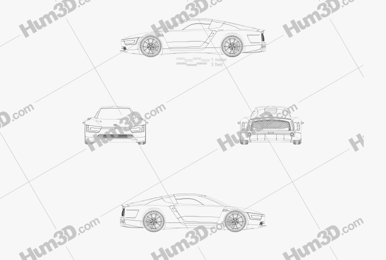 Volkswagen XL Sport 2014 設計図