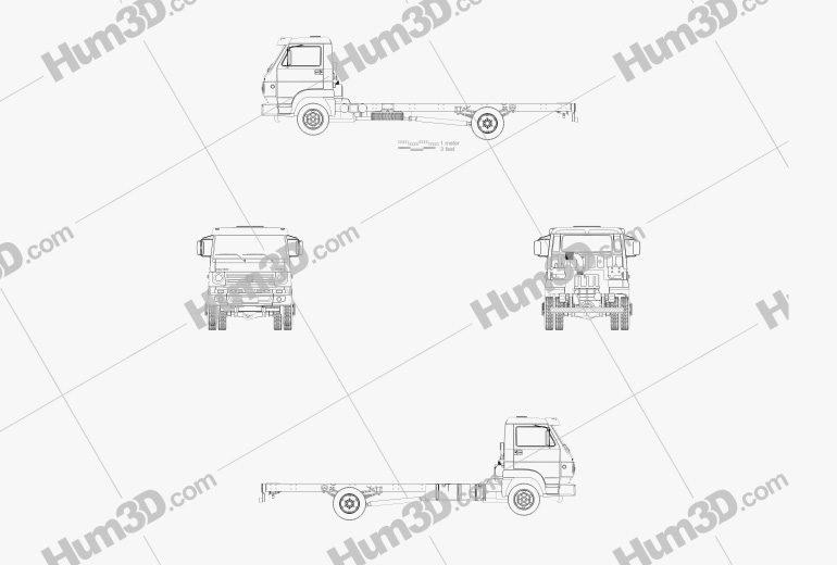 Volkswagen Delivery Camion Châssis 2015 Blueprint