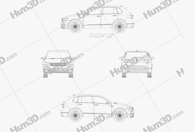 Volkswagen Tiguan R-line 2017 Blueprint