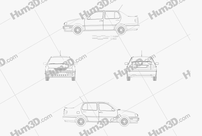 Volkswagen Jetta 1998 Blueprint