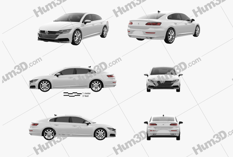 Volkswagen Arteon 2020 Blueprint Template