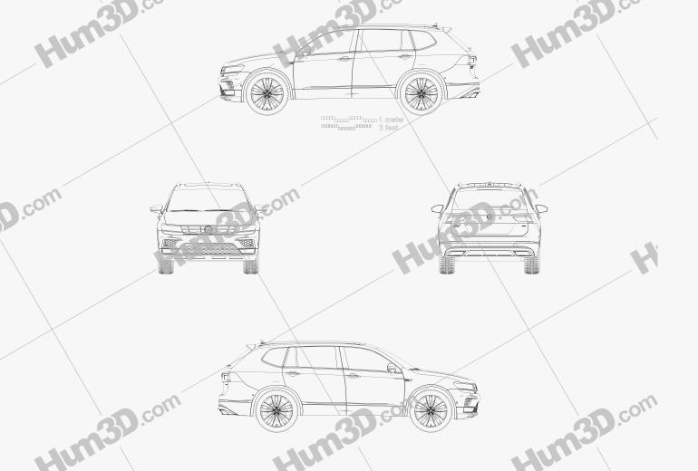 Volkswagen Tiguan Allspace 2020 蓝图