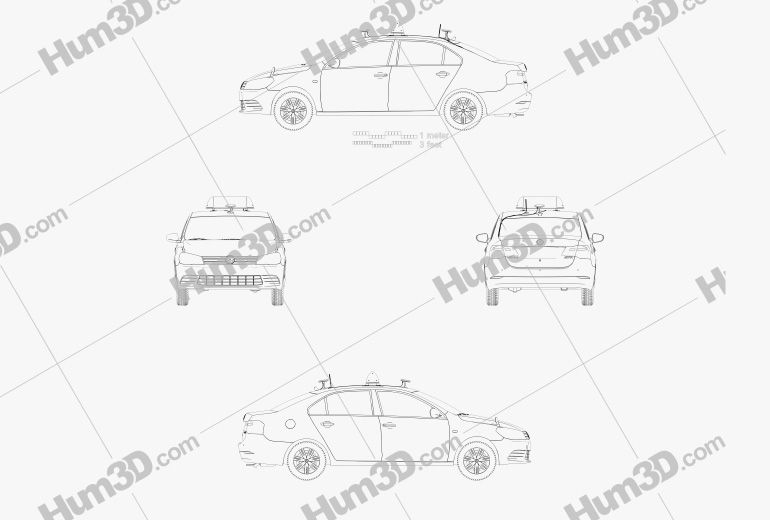 Volkswagen Jetta CN-specs Táxi 2018 Blueprint