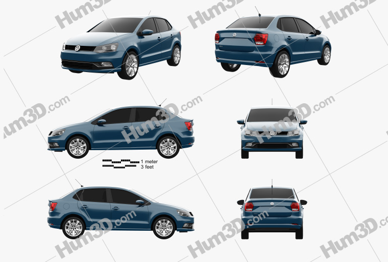 Volkswagen Ameo 2021 Blueprint Template